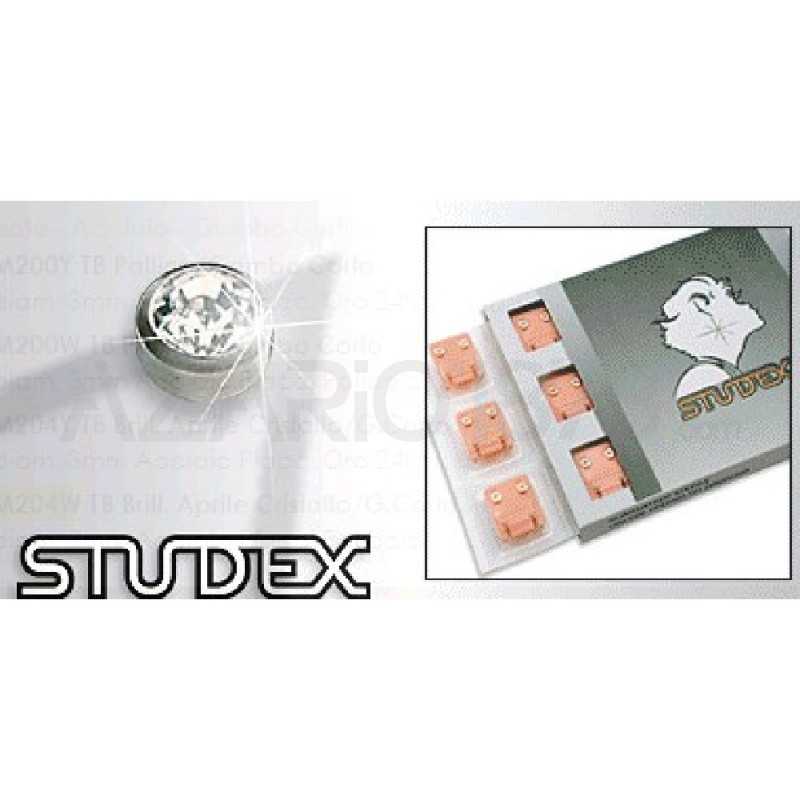 STUDEX PRE-ORECCHINI MINI CON PIETRE BIANCHE ARGENTO M204W Studex