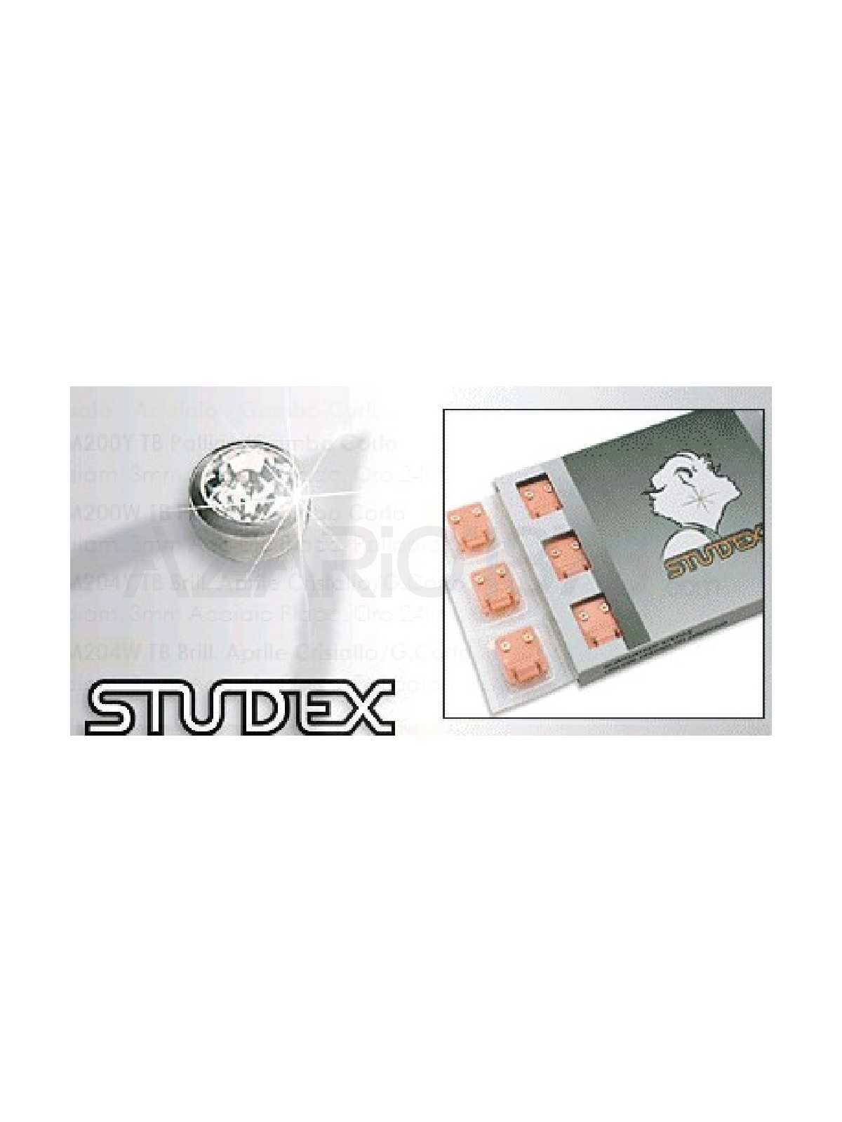 STUDEX PRE-ORECCHINI MINI IN ACCIAIO CON PIETRE BIANCHE M204W Studex
