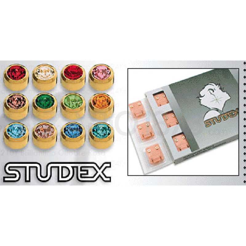 STUDEX PRE-ORECCHINI MINI CON PIETRE COLORATE ORO M213Y Studex