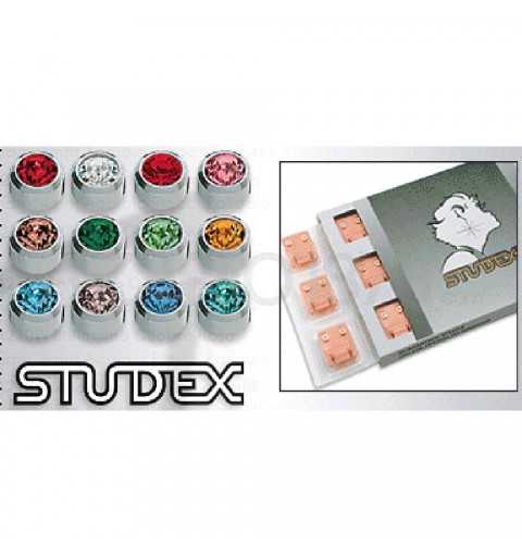 STUDEX PRE-ORECCHINI MINI CON PIETRE COLORATE ARGENTO M213W Studex