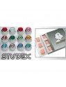 STUDEX PRE-ORECCHINI MINI IN ACCIAIO CON PIETRE COLORATE M213W Studex