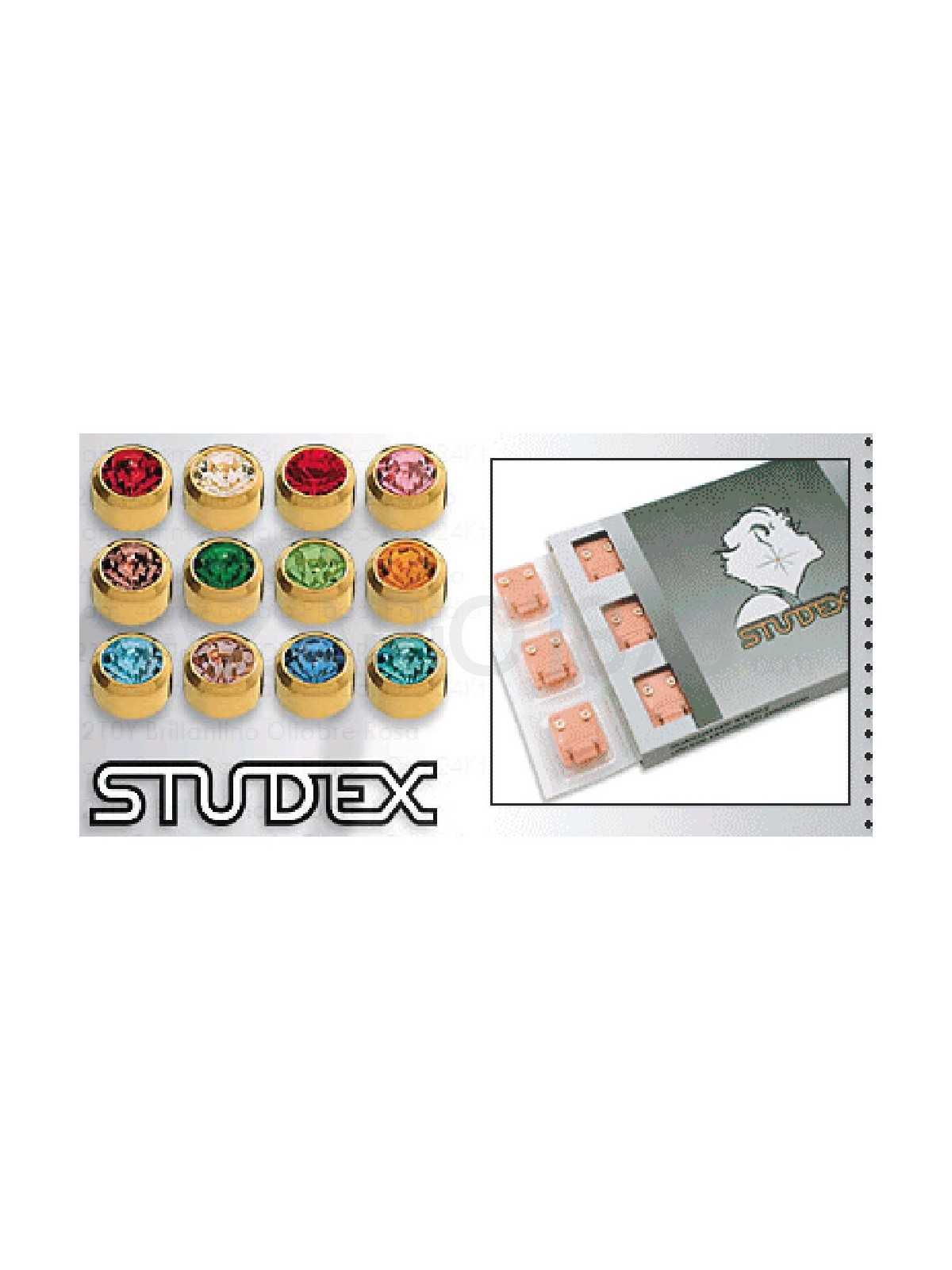 STUDEX PRE-ORECCHINI STANDARD DORATI CON PIETRE COLORATE R213Y Studex