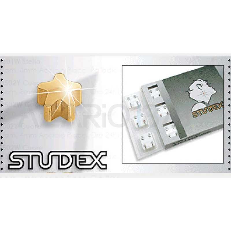 STUDEX PRE-ORECCHINI DORATI STANDARD CON STELLE R501Y Studex