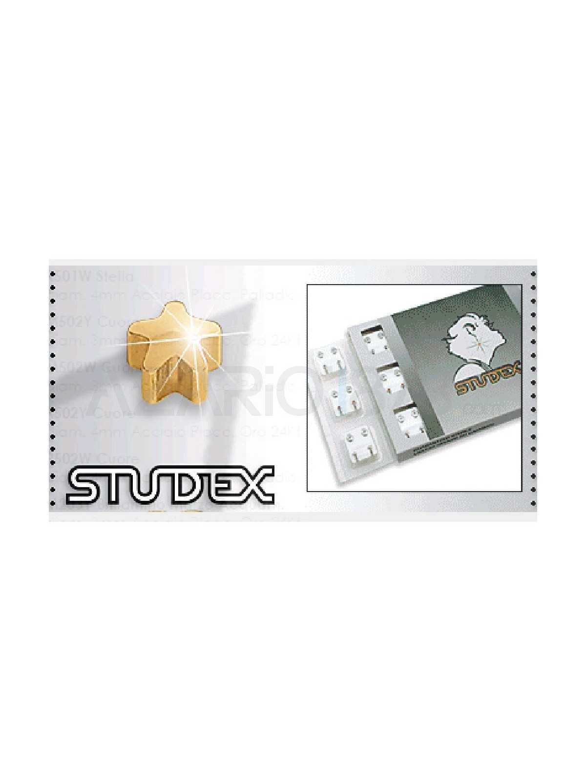STUDEX PRE-ORECCHINI DORATI STANDARD CON STELLE R501Y Studex
