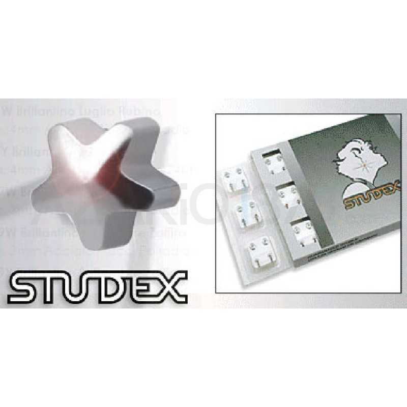 STUDEX PRE-ORECCHINI STANDARD CON STELLE BIANCHE R501W Studex