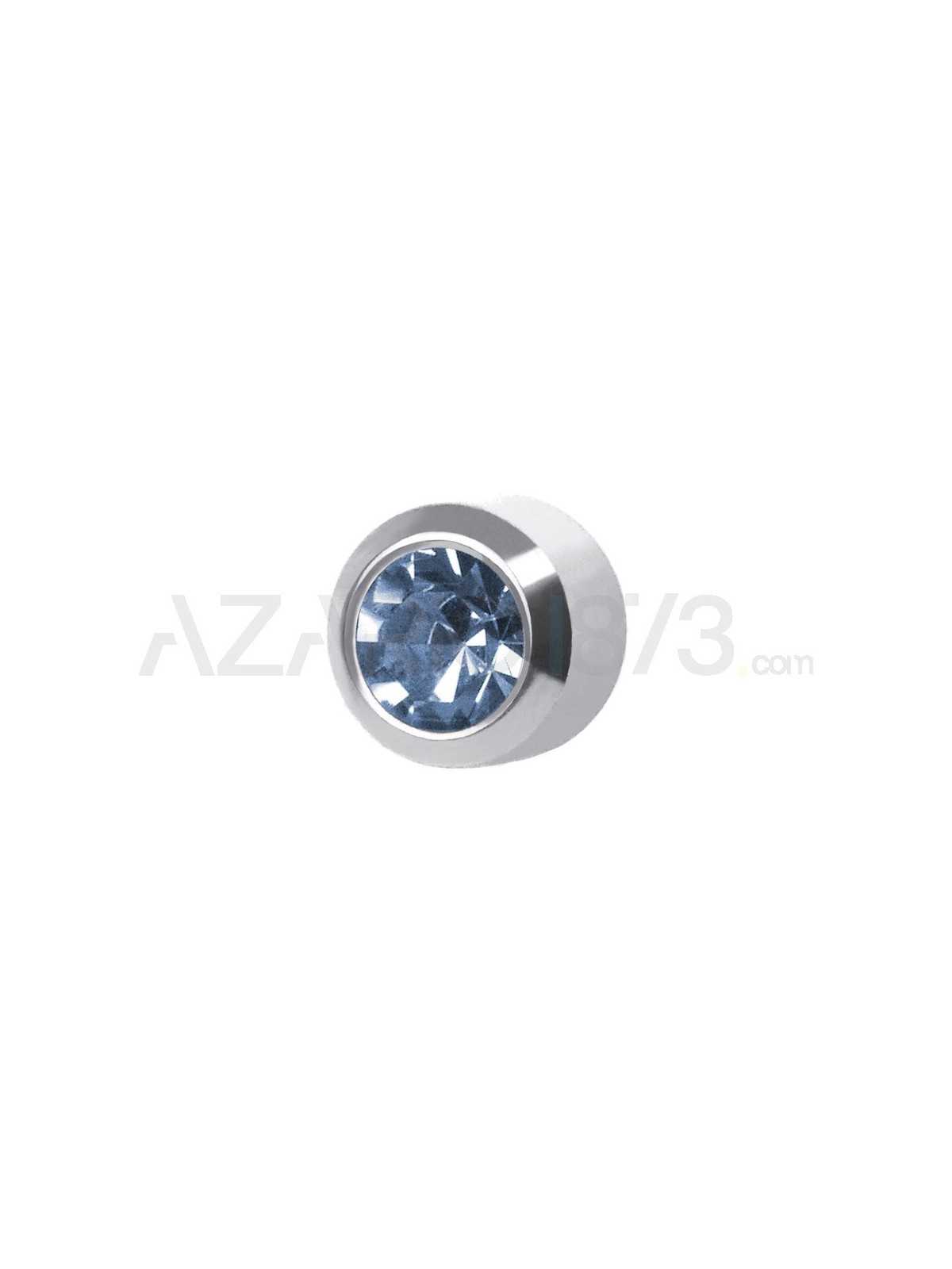 STUDEX PRE-ORECCHINI STANDARD IN ACCIAIO CON BRILLANTINO ACQUAMARINO R203W Studex